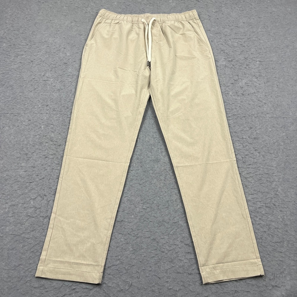 Fair Harbor The One Pants Men's Large Beige Performance Lightweight Stretch Prep
